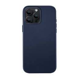 Skórzana obudowa SANDMARC do telefonu iPhone MINIMAL (granatowa)